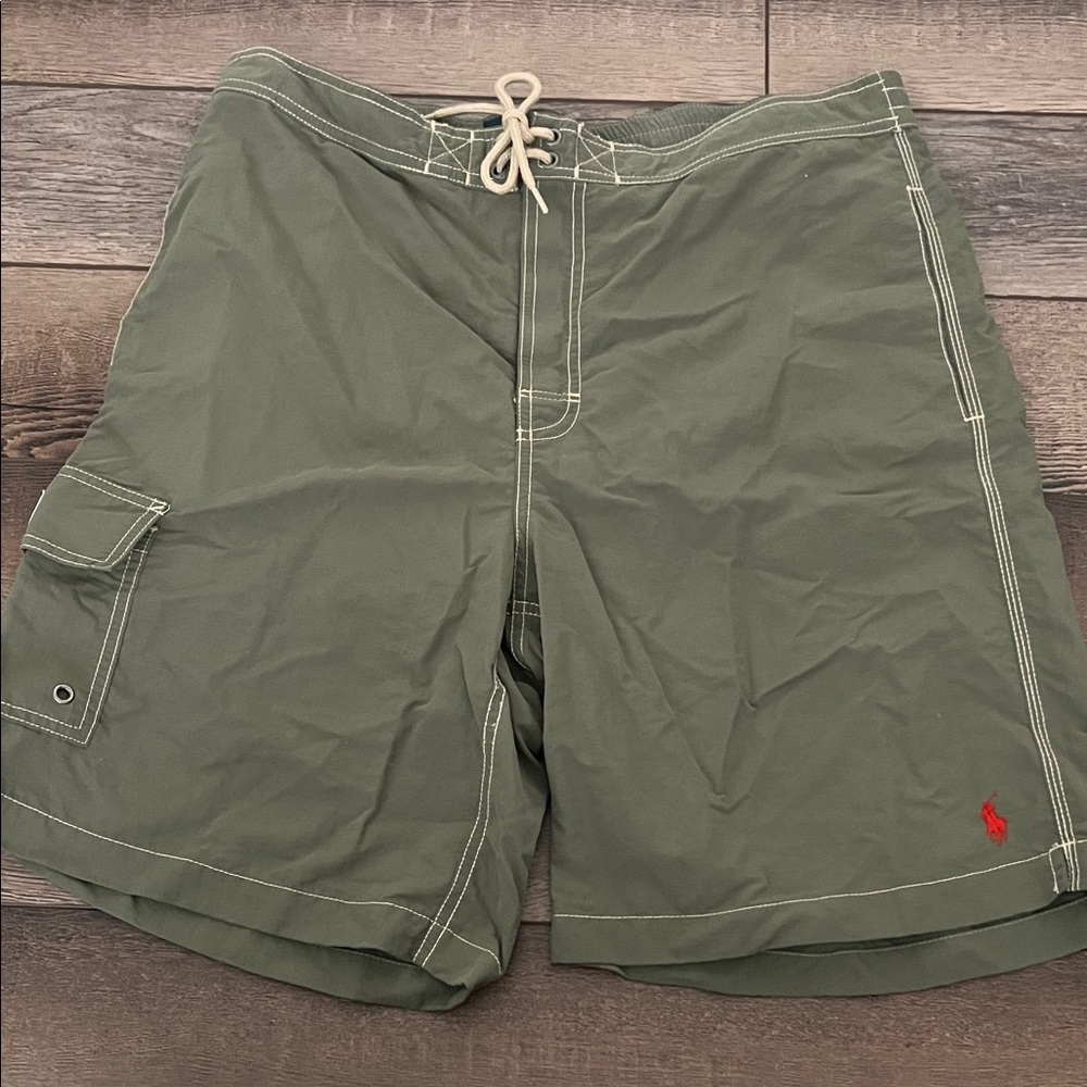 Polo by Ralph Lauren Green Swim Trunks